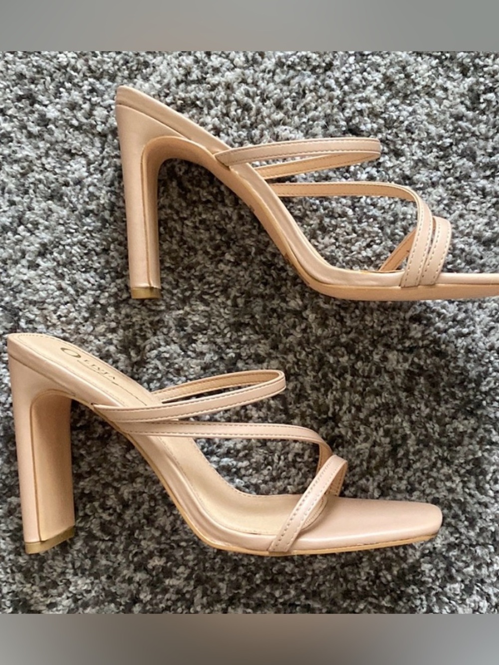 strappy nude heel sandal